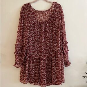 AMERICAN EAGLE Floral Long Sleeve Dress